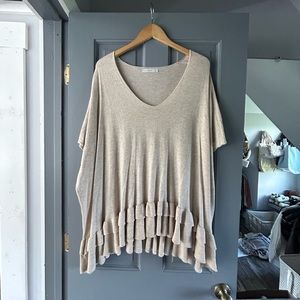 Frilly oversized sweater